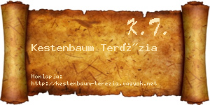 Kestenbaum Terézia névjegykártya